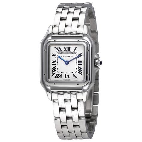 cartier watch silver|silver cartier watch women.